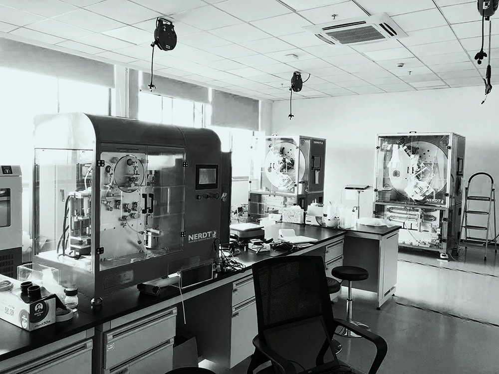 The NERDT in is natural habitat, the laboratory. State-of-the-art dynamic in vitro stomach-intestine system designed to simulate the natural gastric digestion with unparalleled accuracy.