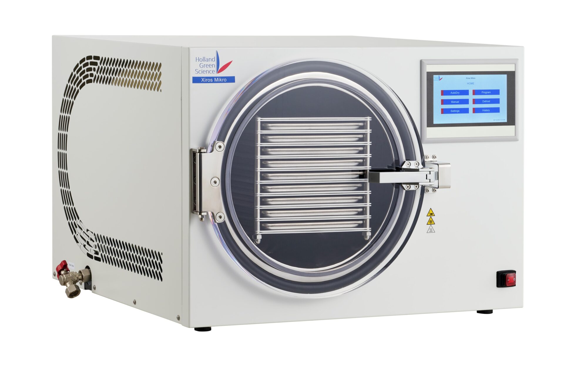 Der HACCP-zertifizierte Xiros Mikro GEN2, ein Hochleistungs-Tischgefriertrockner. 